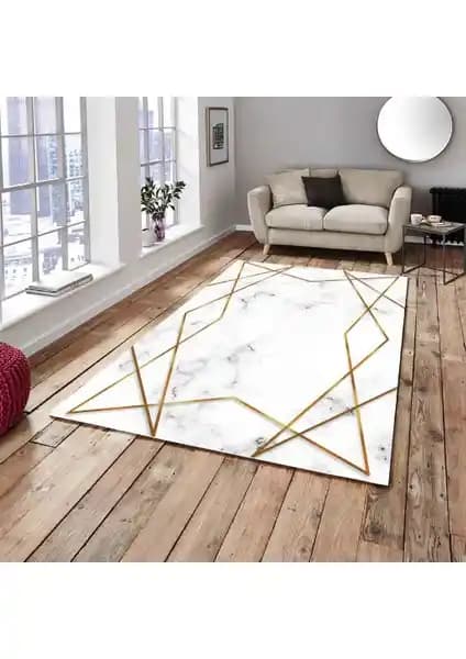 Mekta Home Gold Şerit Halı Örtüsü: Modern, Pratik ve Hijyenik Halı Koruma Çözümü
