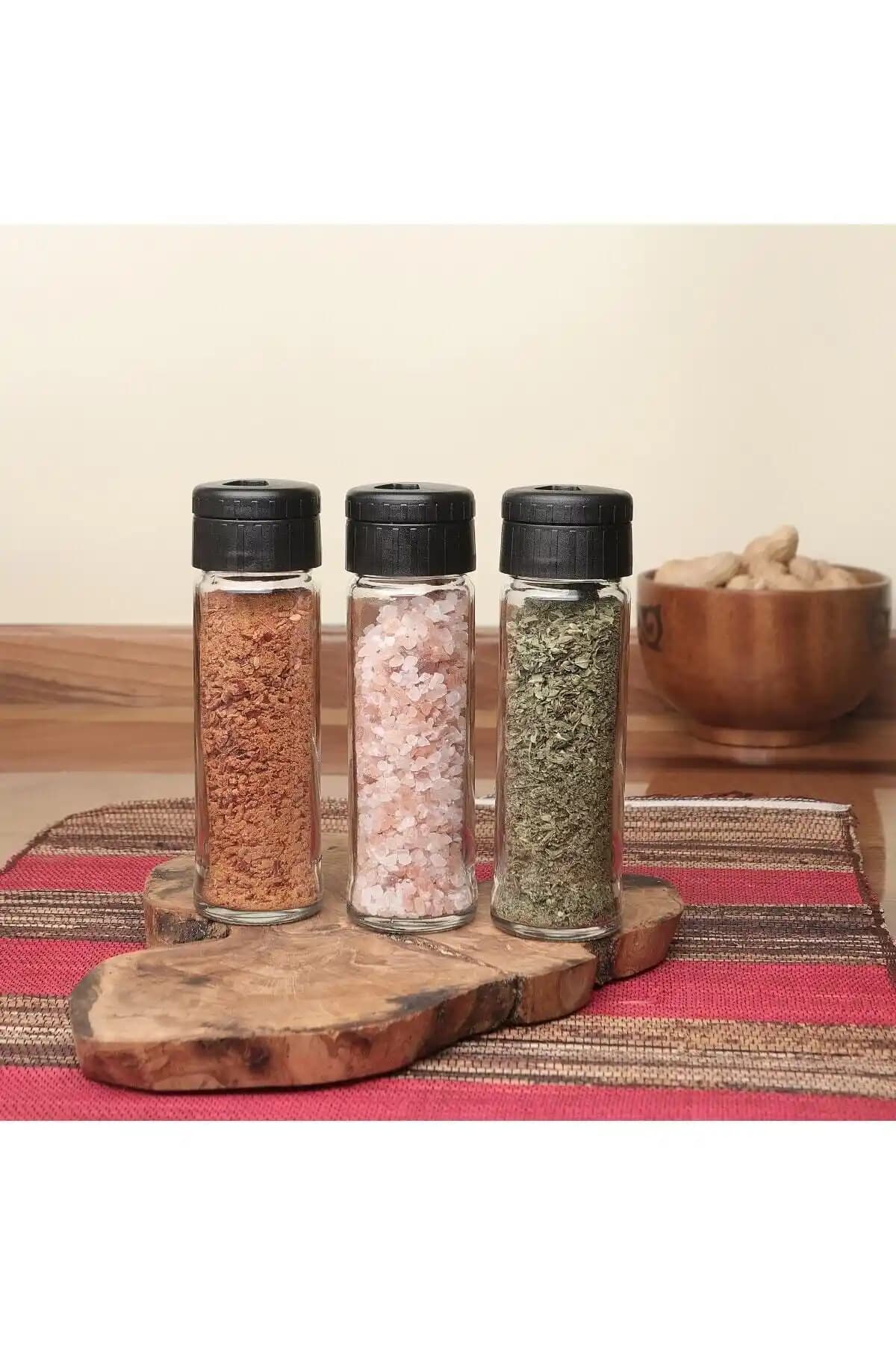 Melik Pine 3'lü Baharat Takımı Modern Tasarım ve Kullanım Kolaylığı Sunar