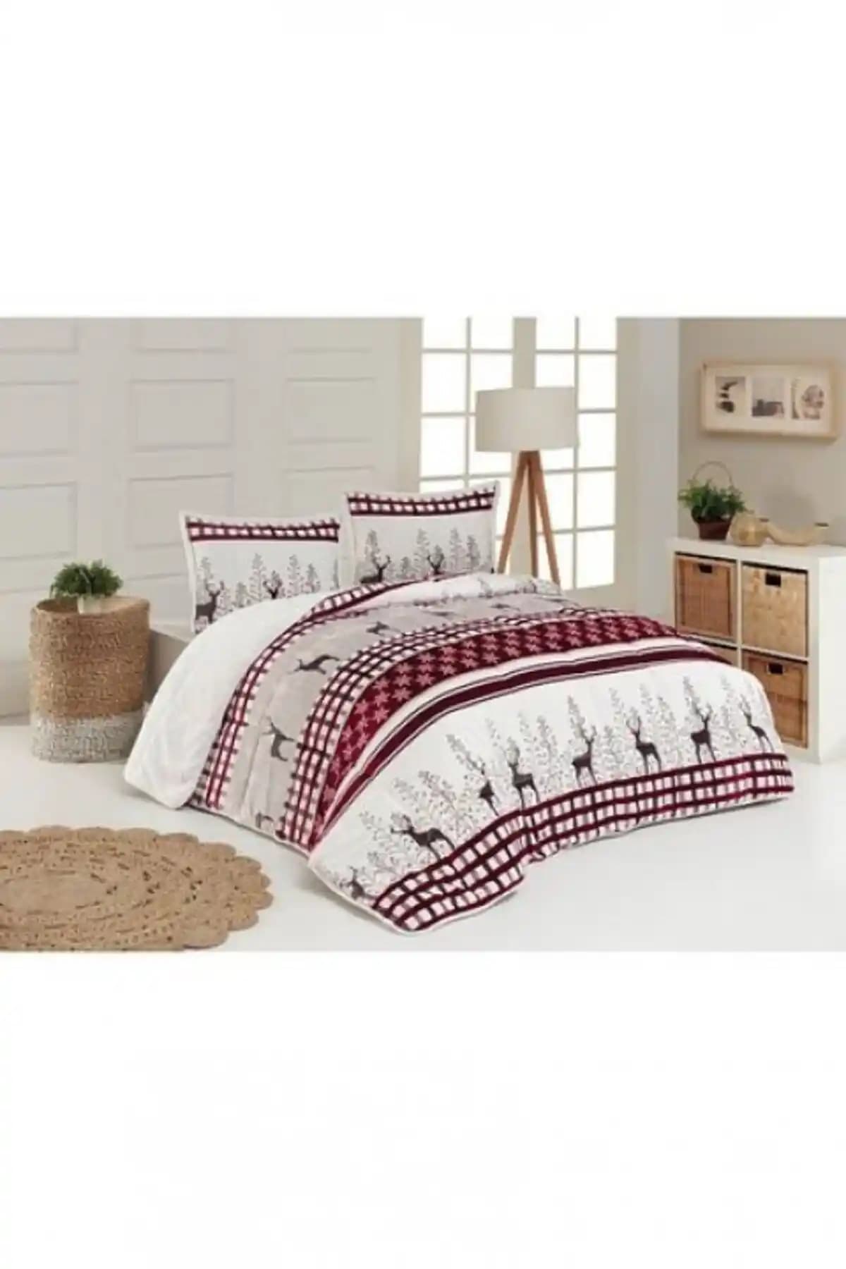 Merinos Comforter Çift Kişilik Yorgan Seti Deer Gri dayanıklı ve şık tasarımıyla konfor sağlar