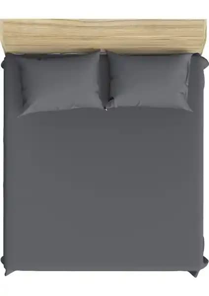 Mertim Florence Çift Kişilik Lastikli Çarşaf Gri 180x200 cm – Doğal Pamuklu ve Şık Tasarım