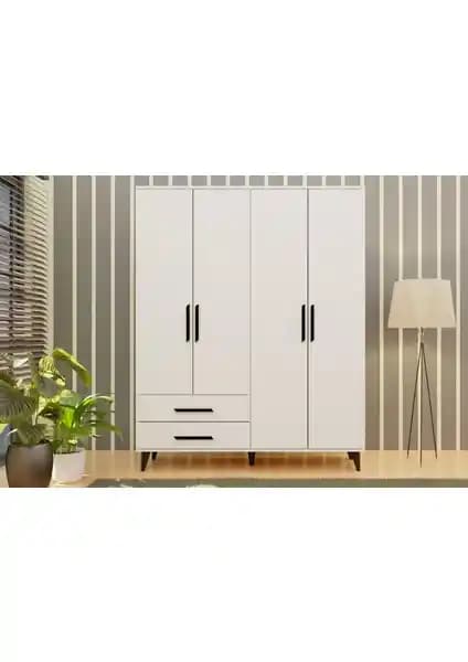 Metalia Gm 070-A Novado Siyah Kulplu Gardırop: Modern ve İşlevsel Depolama Çözümü