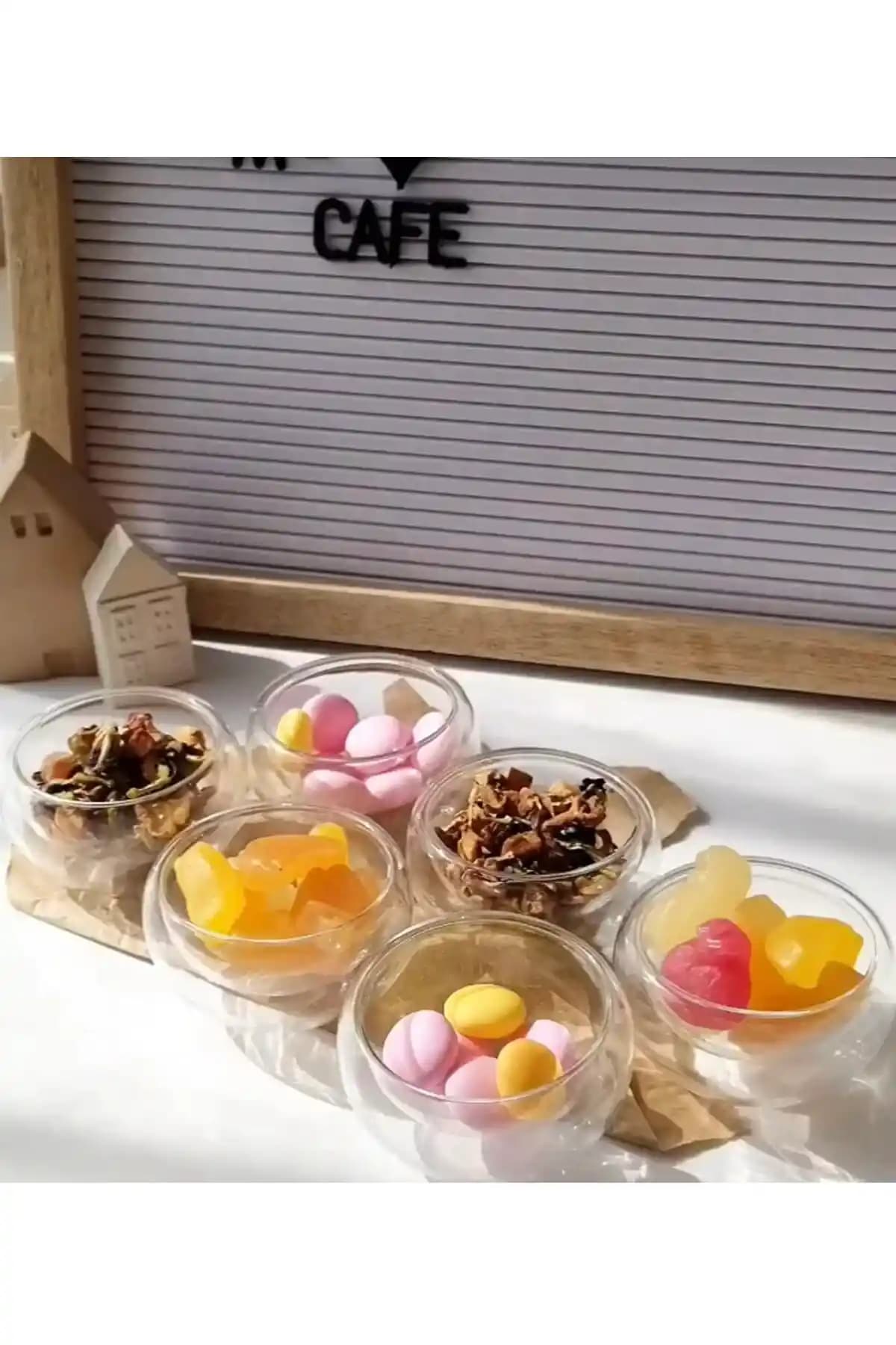 Mimoza Park Borosilikat Altılı Çift Cidarlı Mini Sosluk ve Lokumluk Seti İnceleme