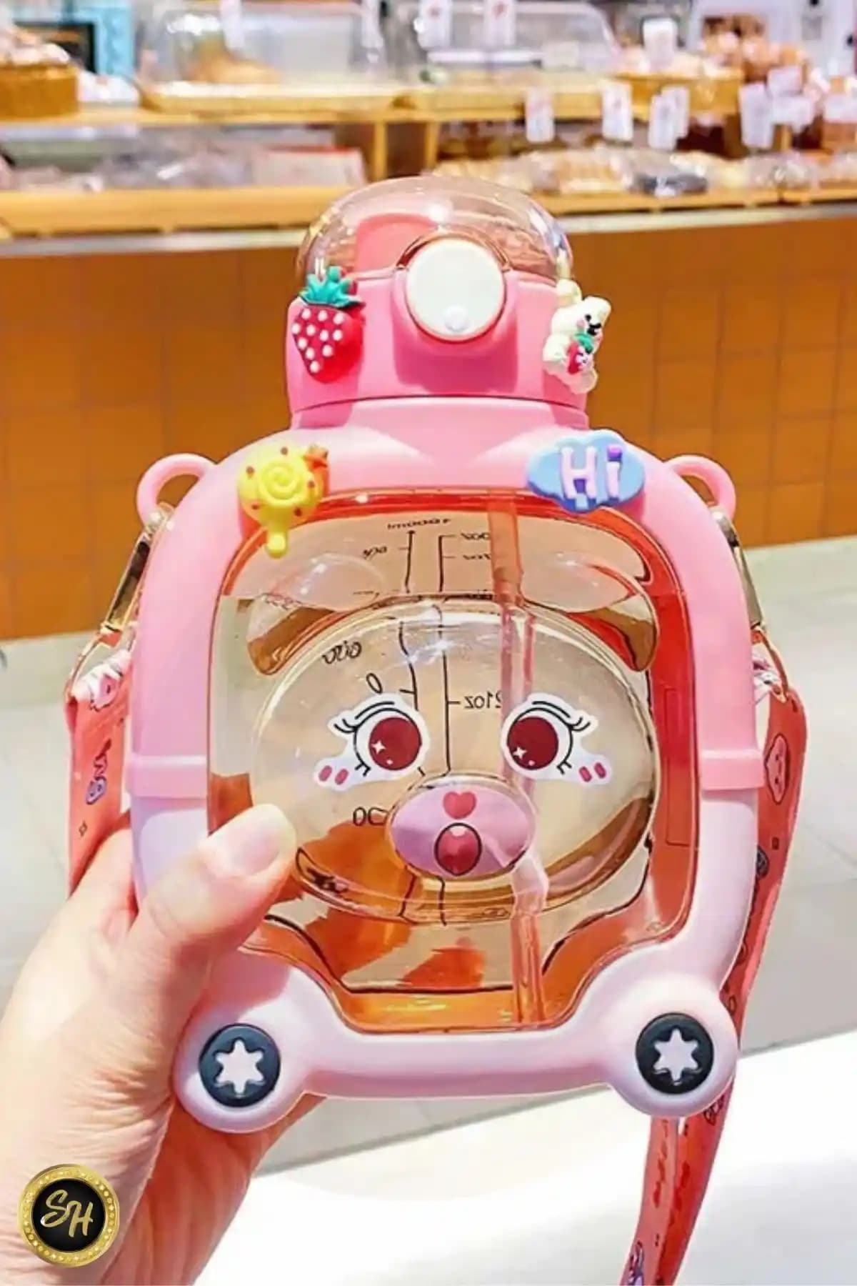 Mimoza Park Sevimli Ayıcık Model Çocuk Su Matarası Sağlıklı ve Kullanışlı Tasarım