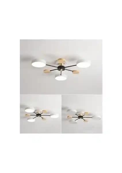 Modern Ahşap Detaylı LED Avize: Şık Tasarım ve Güçlü Aydınlatma Çözümü