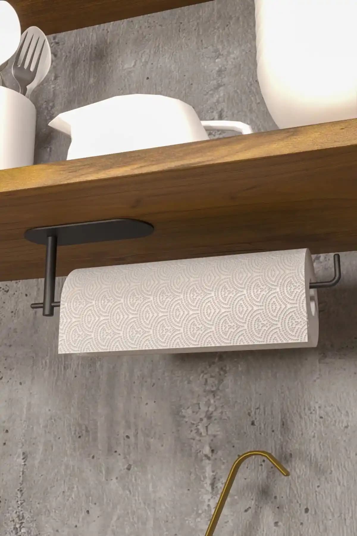 Modern Siyah Paslanmaz Çelik Kağıt Havluluk Ürünü: Dayanıklı ve Kolay Montajlı Tasarım