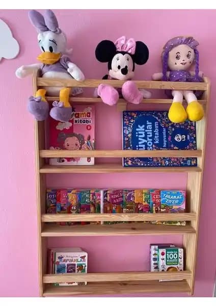 Montessori Çocuk Odası İçin Doğal Ahşap Kitaplık Tasarımı ve Özellikleri
