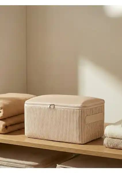 Nacarev Küçük Boy Çizgi Desen Baskılı Baza Altı Bavul İçi Düzenleyici