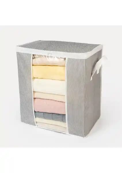 Nacarev Pencereli Çizgi Desen Baskılı Hurç ile Evde Düzeni Sağlama ve Eşyaları Koruma