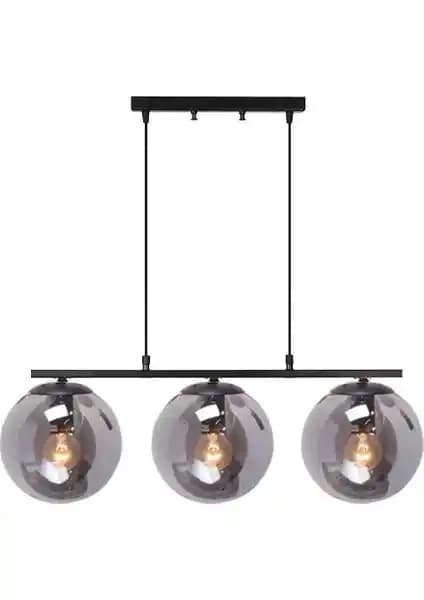 Ömür Avize Roma Modern Tasarım Kapalı Füme Camlı Üçlü Avize - Estetik ve Fonksiyonellik