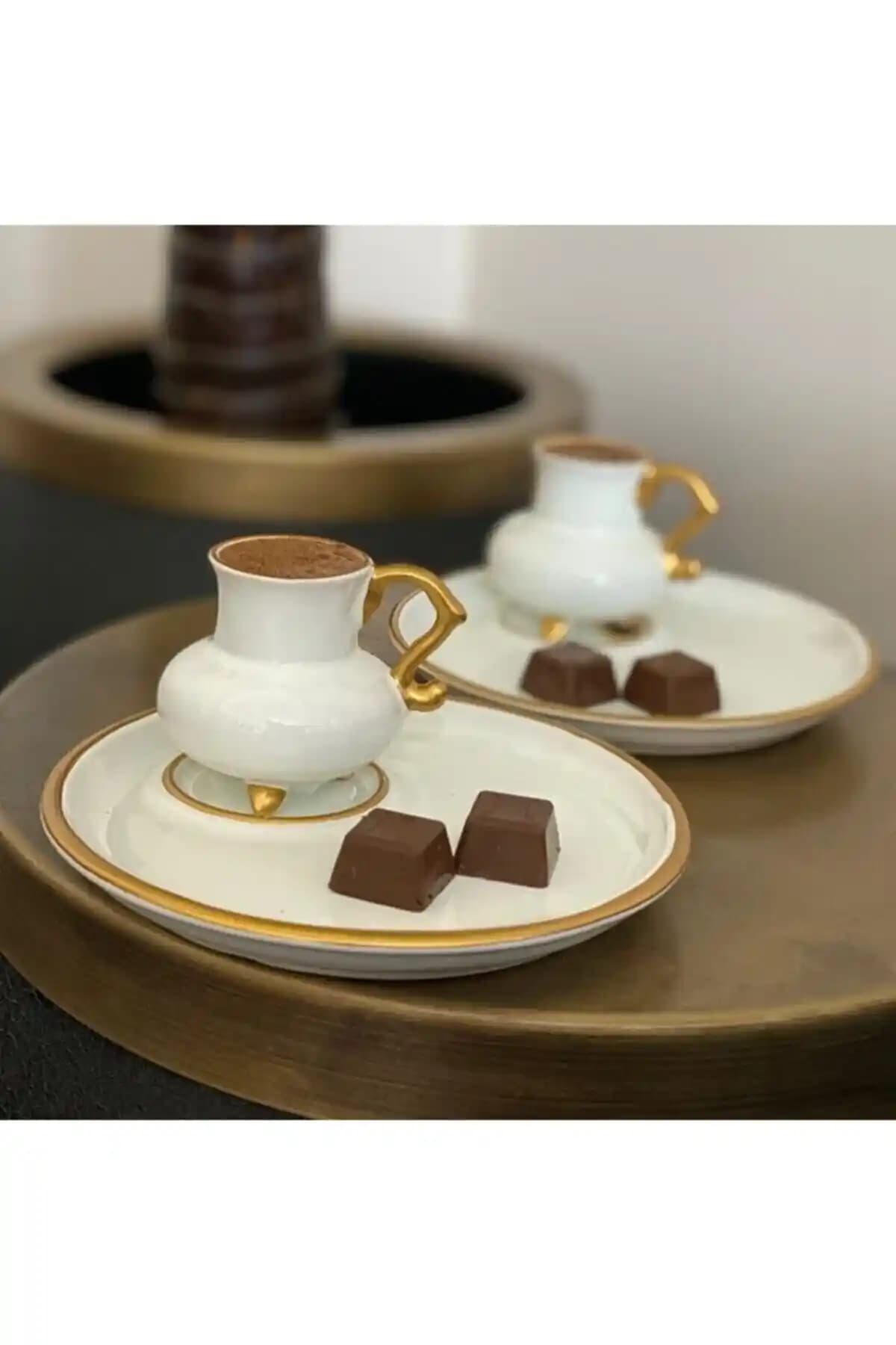 Onedekor 6'lı Şah Kahve Fincanı Seti Modern ve Şık Tasarım ile Kahve Keyfini Artırır