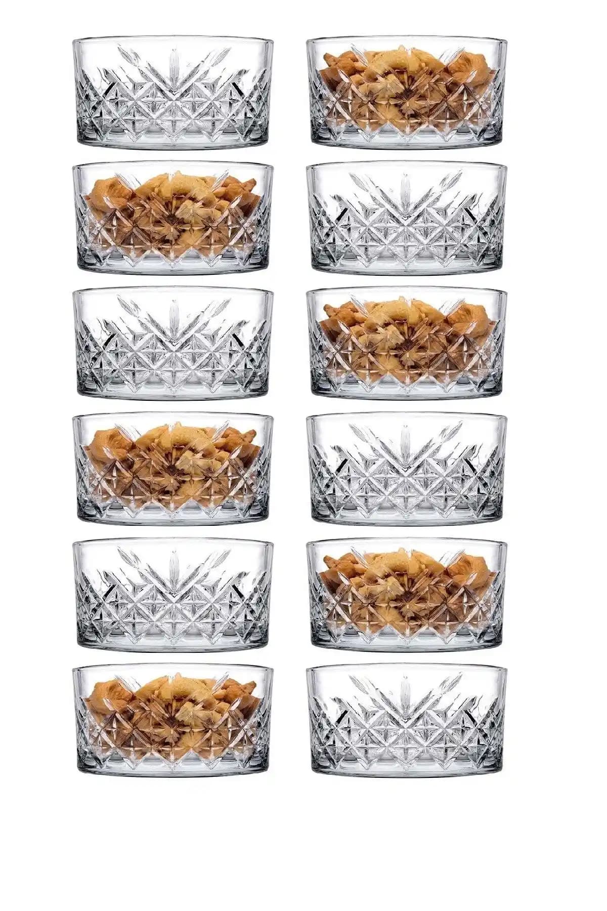 Paşabahçe Beyaz 12'li Timeless Çerezlik Kase Seti Şıklık ve Fonksiyonellik Sunar