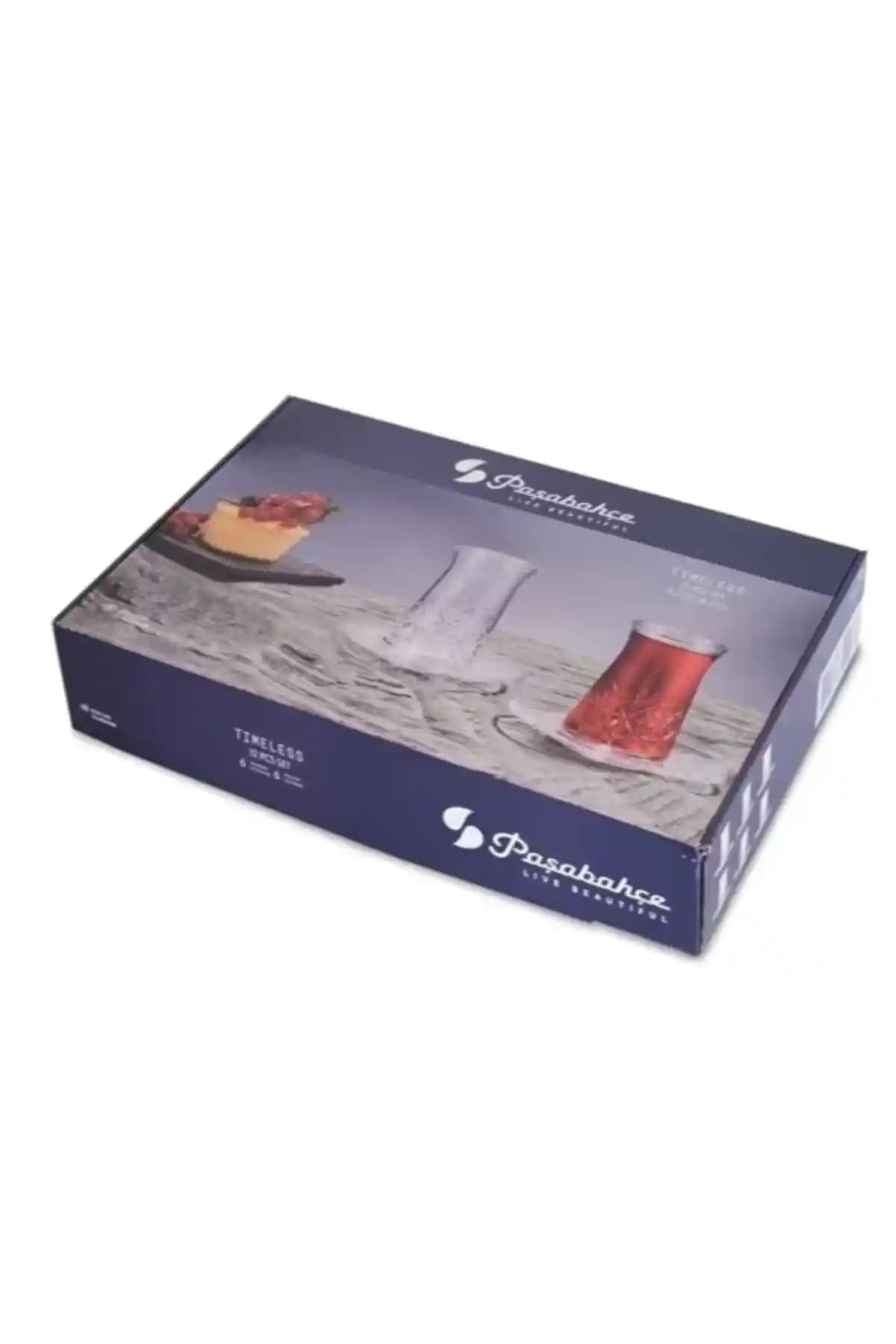 Paşabahçe Timeless Çay Bardağı ve Tabağı Seti: Şık ve Dayanıklı 12 Parçalık Çay Takımı