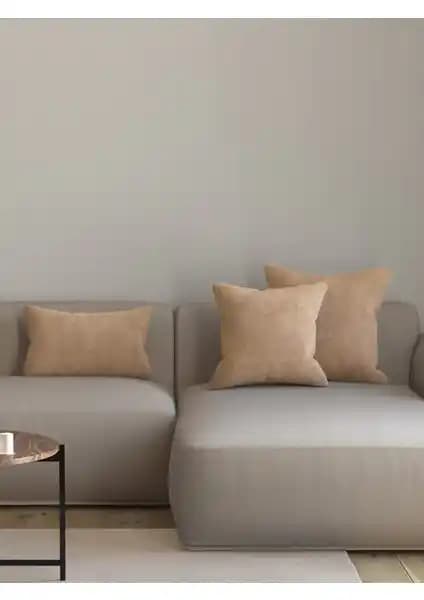 Pastel Kadife Dokulu Haki Renk Kırlent Yastık Kılıfı: Şık ve Dayanıklı Dekorasyon Ürünü