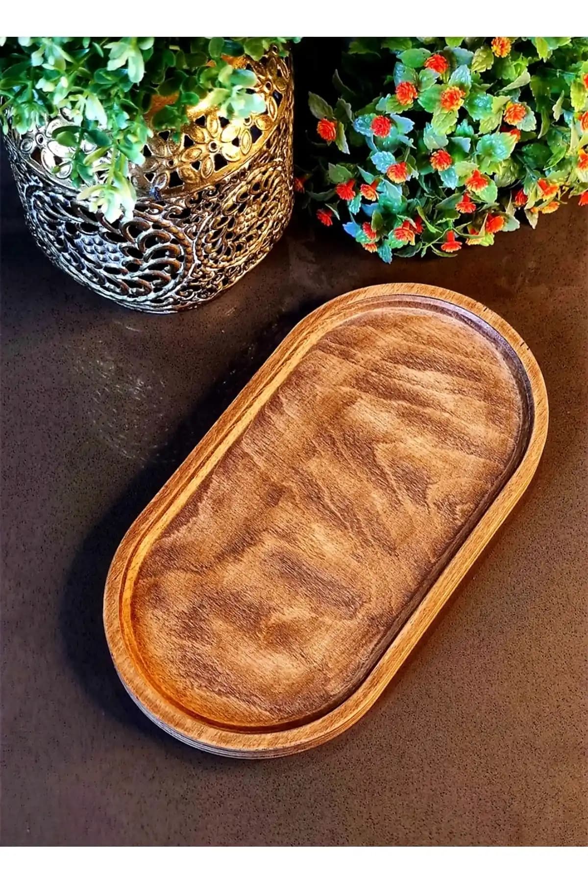 Pembelia Life Doğal Ahşap Yağdanlık ve Sabunluk Seti Şık ve Pratik Mutfak Aksesuarları