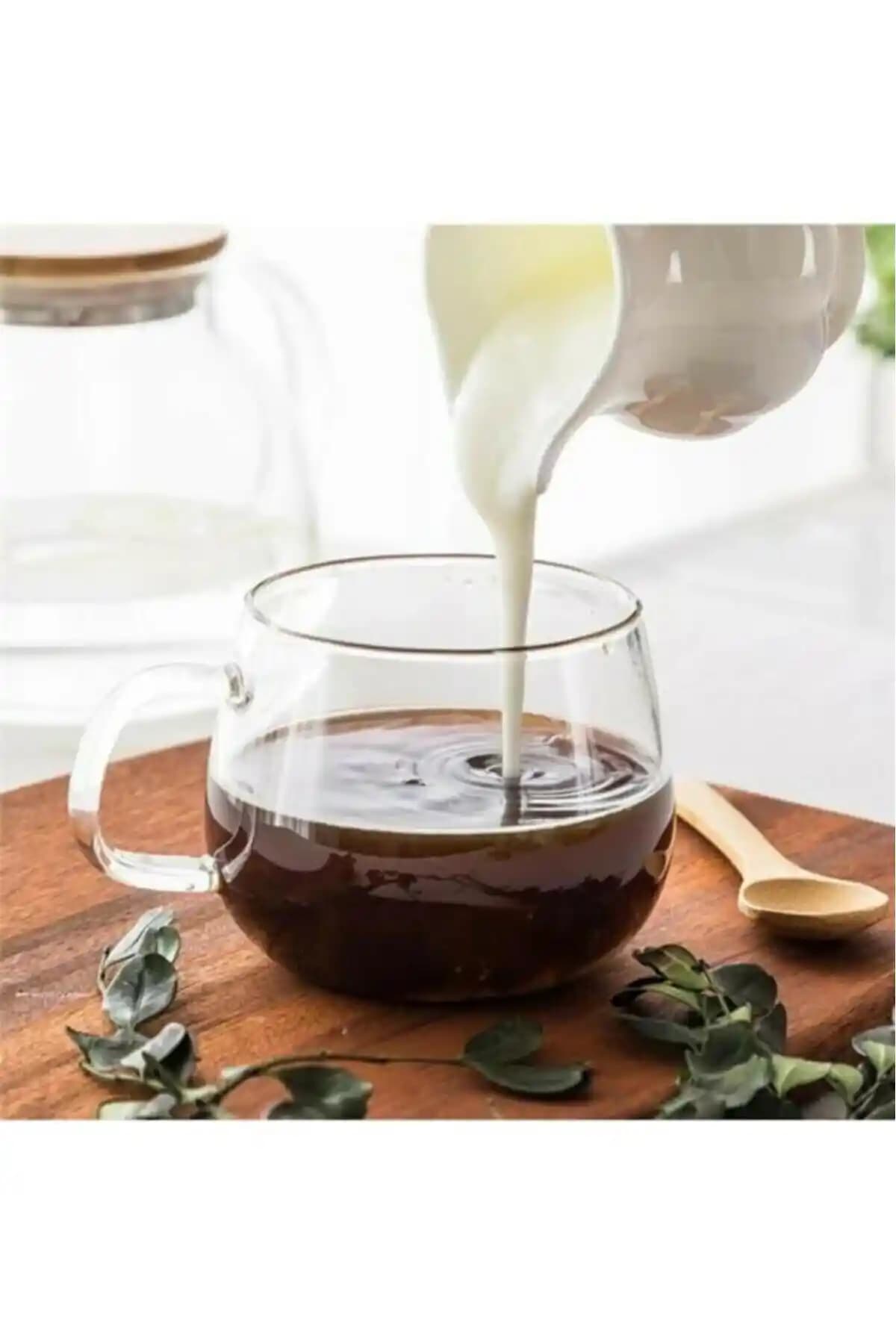 Perotti Borasilikat Kupa 400 ml: Şık ve Dayanıklı Modern Tasarım Kahve Kupası