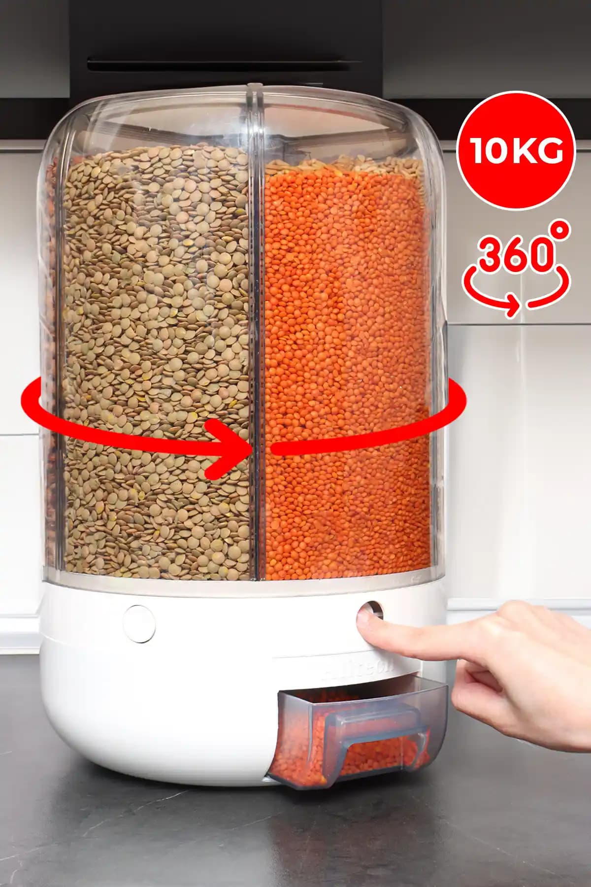 Pikas 10 Kg Kapasiteli Gıda ve Bakliyat Organizeri ile Mutfakta Düzen ve Pratiklik