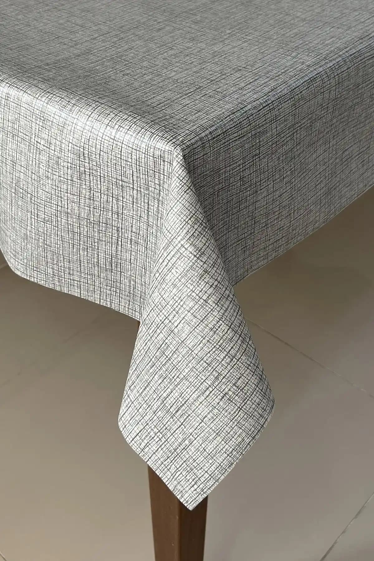 Pimula Home PVC Kaymaz Elyaf Tabanlı Silinebilir Masa Örtüsü Modern ve Dayanıklı Tasarım