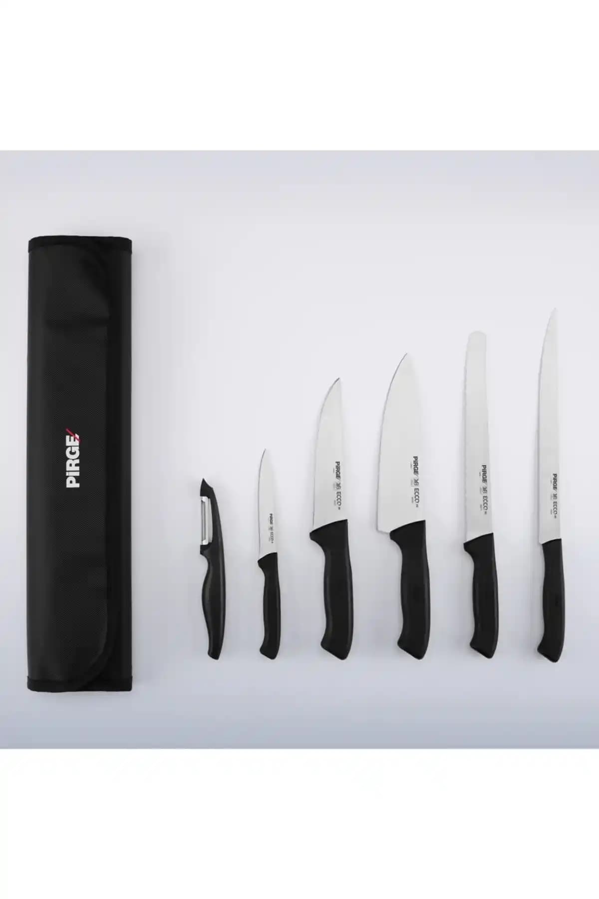 Pirge Ecco Şef Çantalı 6'lı Bıçak Seti: Dayanıklı ve Profesyonel Mutfak Bıçakları
