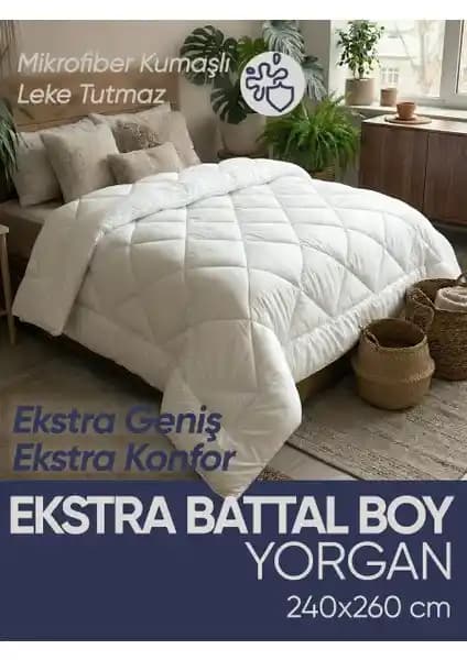 Piyes Home Mikrofiber Kumaşlı Extra Battal Boy Yorgan: Konfor ve Kalite Bir Arada