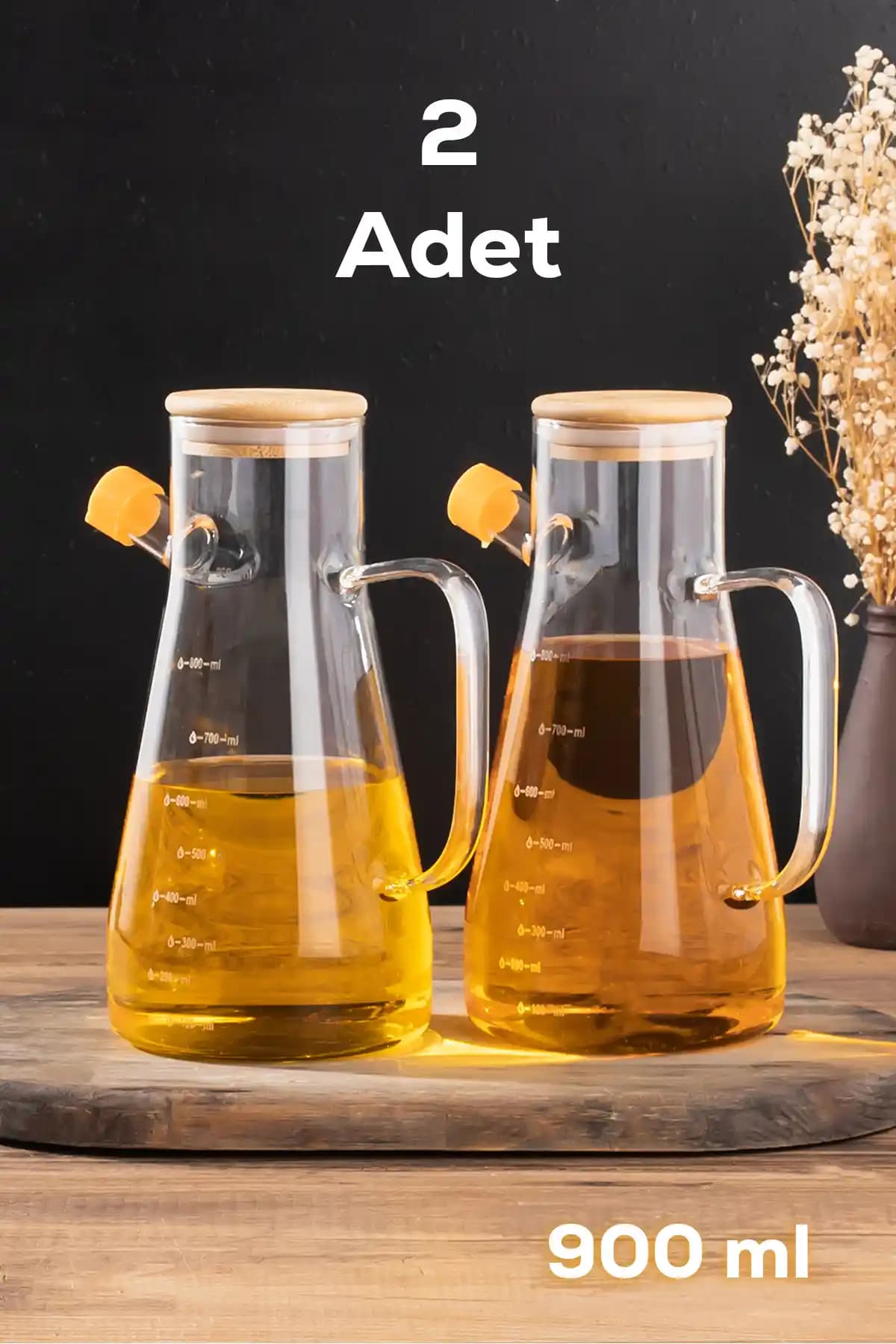 Porsima 2'li Sıvıyağ Şişesi Seti Modern Tasarım ve Dayanıklılık Sunar