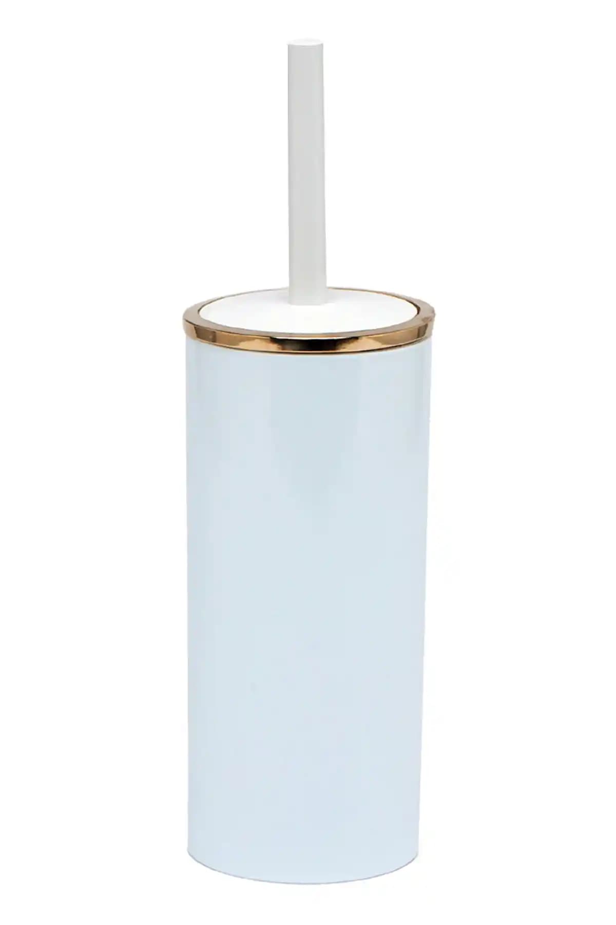 Prima Nova Lenox Beyaz ve Altın Detaylı Tuvalet Fırçası Şıklık ve Fonksiyonellik Sunar