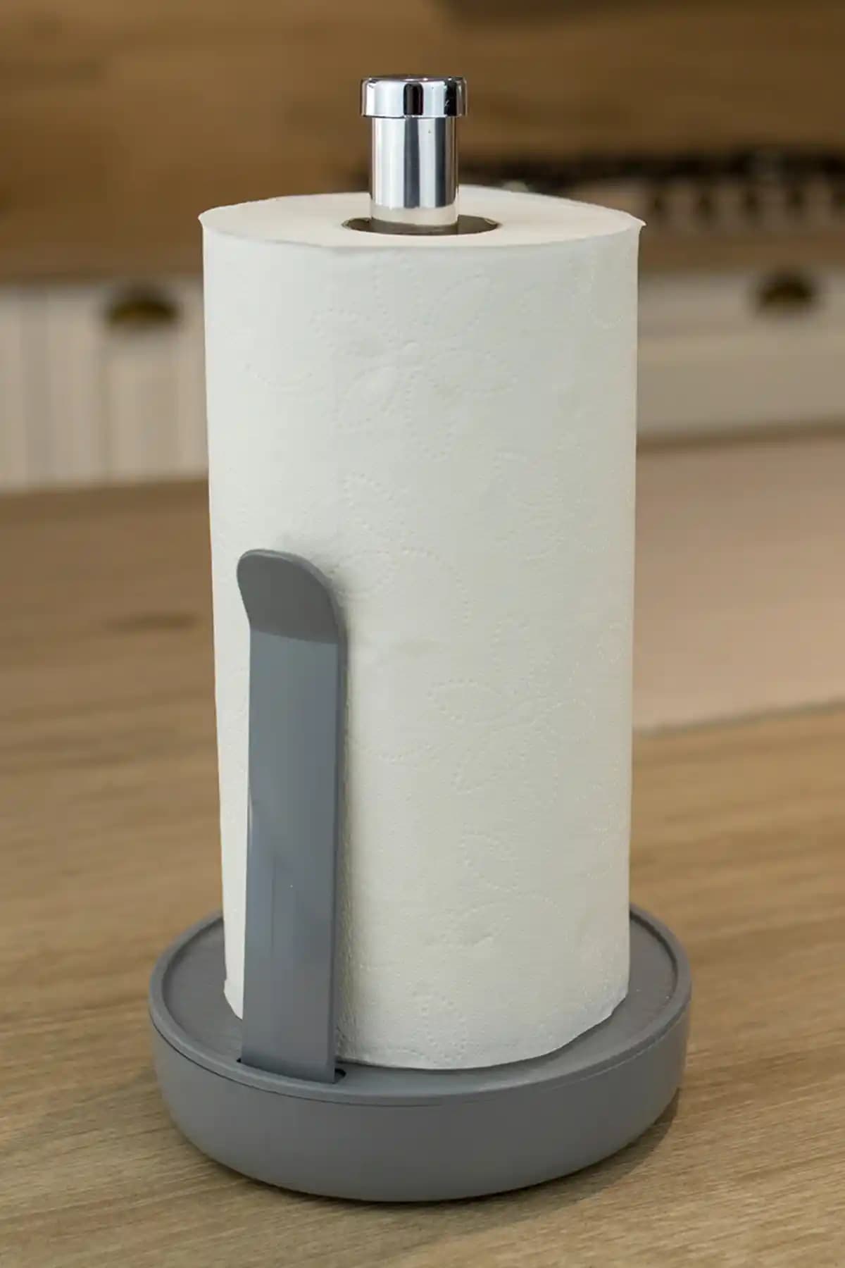 Prima Nova Tezgah Üstü Kağıt Havluluk Gri Renkli Modern Mutfak Aksesuarı