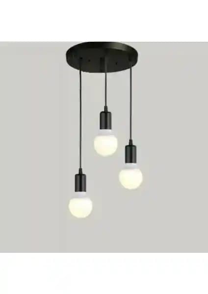 Riolight Retro 3'lü Metal Sarkıt Avize: Modern ve Şık Tasarım Çözümü