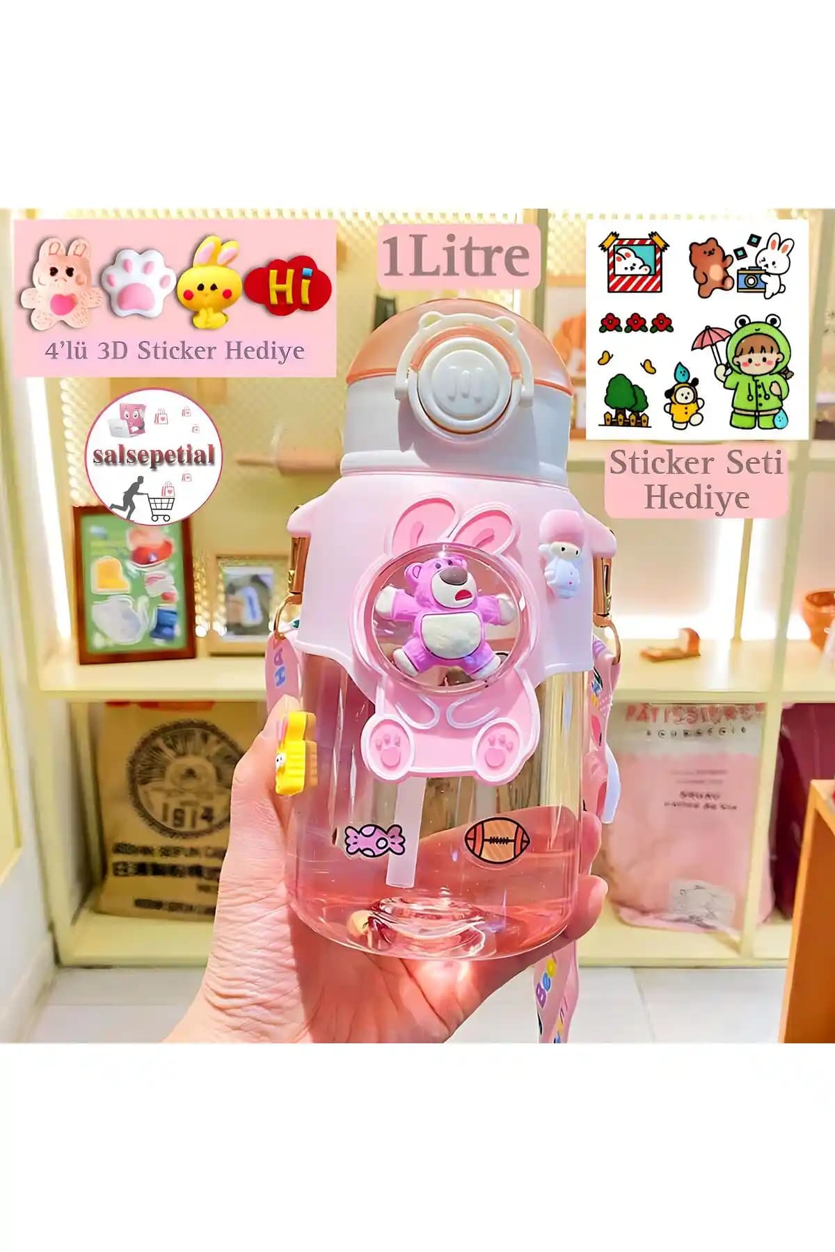 Salsepetial Ayıcık Su Matarası: Pratik ve Sevimli Tasarımıyla Günlük Kullanım İçin Uygun