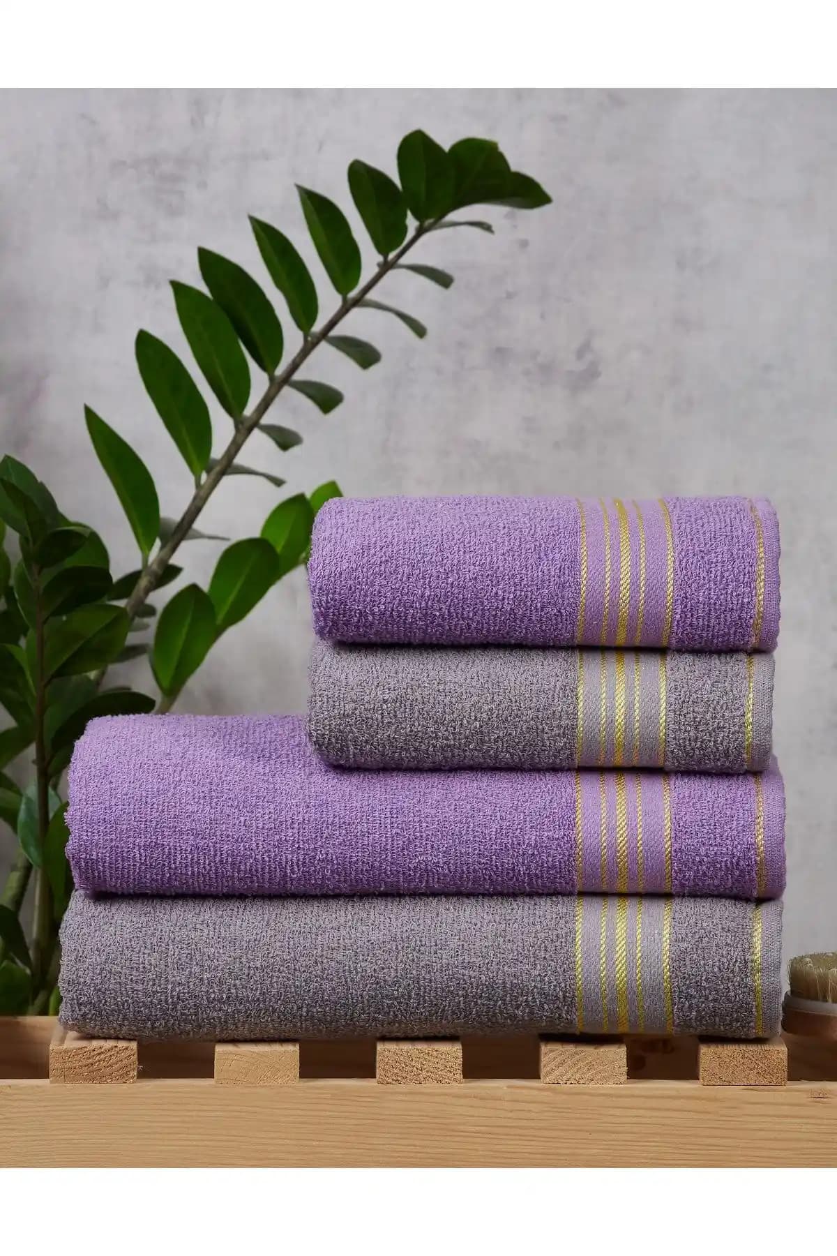 SARİNA Renkli Pırlanta Banyo Havlu Seti: Şık ve Dayanıklı Pamuklu Havlu Koleksiyonu