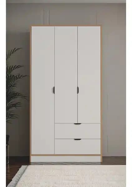 Sarmobi Arden 3 Kapaklı 2 Çekmeceli Modern ve Dayanıklı Dolap Çözümü