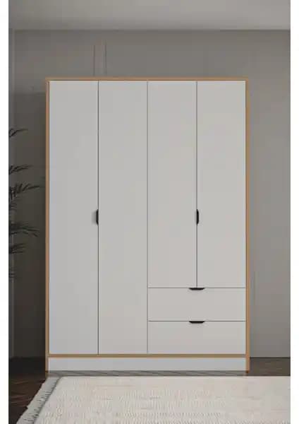 Sarmobi Arden 4 Kapaklı ve 2 Çekmeceli Dolap: Modern Tasarım ve Dayanıklılık Özellikleri