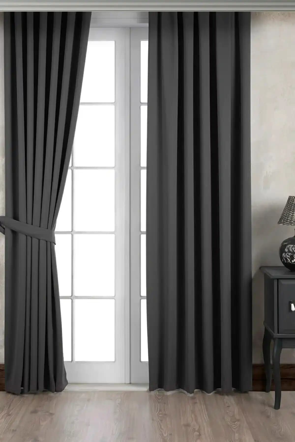 Selerteks Home Antrasit Blackout Güneş Geçirmez Karartma Perde Modern ve Dayanıklı Tasarım