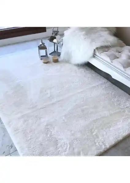 Sevser Halı Beyaz Peluş Pofuduk Kesme Kaydırmaz Taban Halı Özellikleri ve Kullanım Alanları