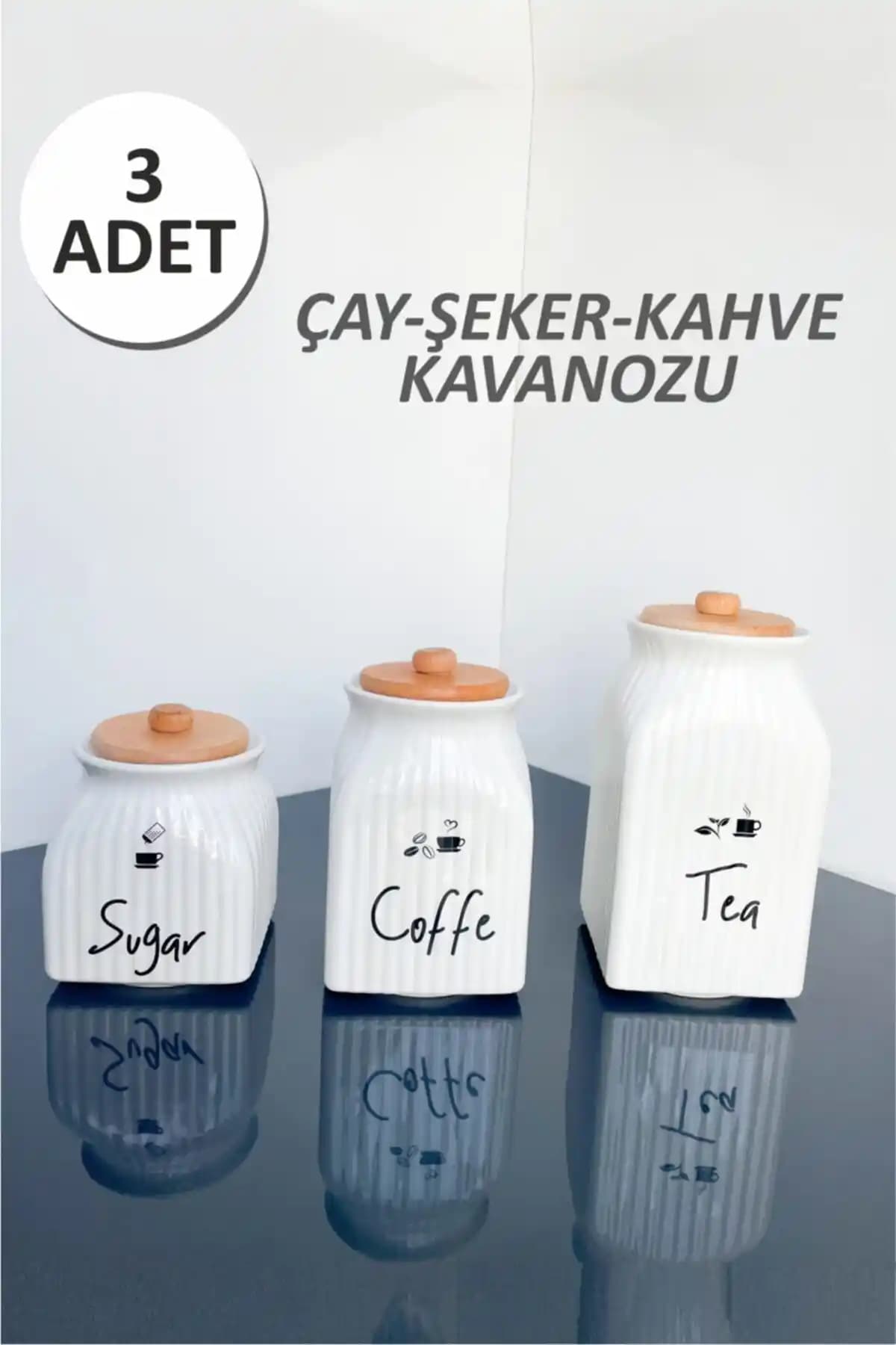 Sezka Life Bambu Kapaklı Kavanoz Seti 3 Farklı Boyutta Doğa Dostu Saklama Çözümleri