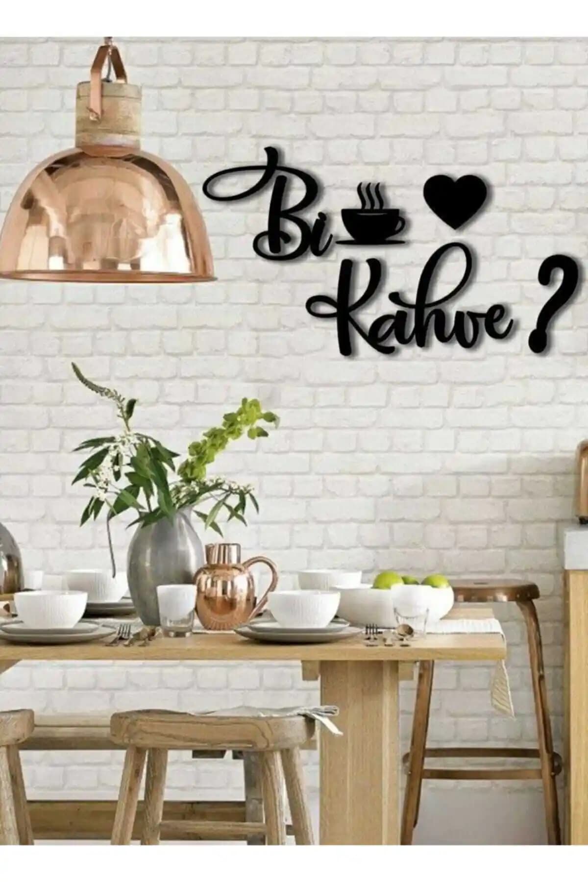 SoftClass Bi Kahve Duvar Dekorasyon Yazısı Estetik ve Dayanıklı Ahşap Tasarım
