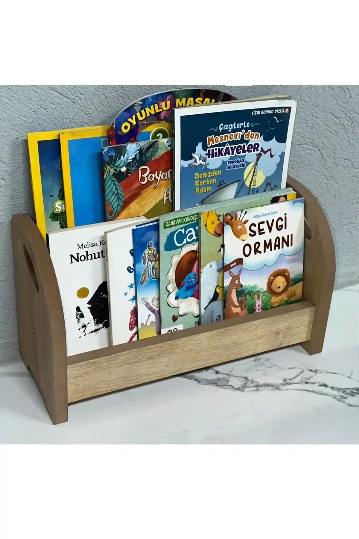 Squall Montessori Ahşap Yer Kitaplığı: Modern ve Dayanıklı Depolama Çözümü