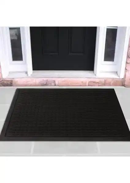 T&B HOME Siyah Dış Kapı Önü Paspası Modern Tasarım ve Dayanıklılık Sunar
