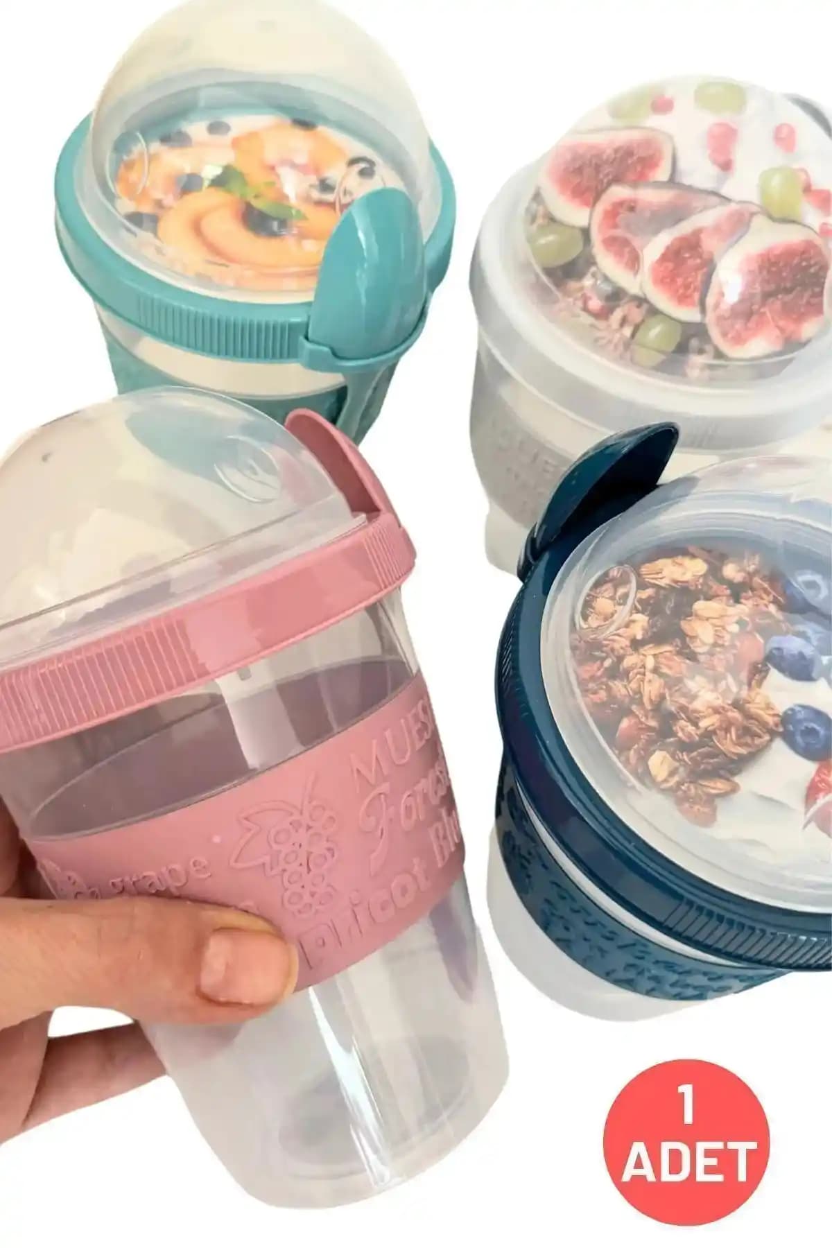 Titiz Take'n Go Pratik ve Şık Taşınabilir Yoğurt ve Atıştırmalık Kabı 500-999 ml Kapasiteyle