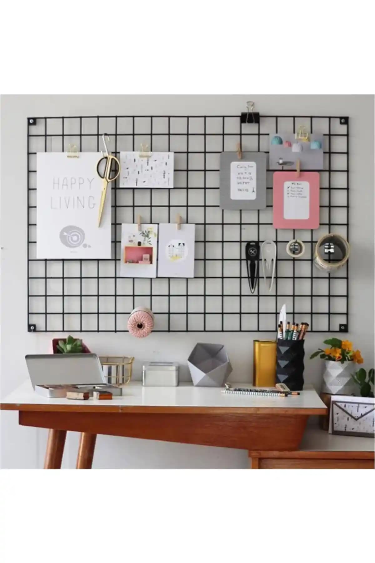 Tiydem Metal Fotoğraf Askılığı Tel Pano Şık ve Dayanıklı Duvar Dekorasyonu Çözümü