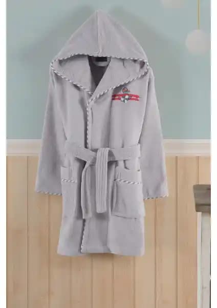 Varol Bambu Nakışlı Çocuk Bornozu: Yumuşak ve Emici Doğal Uyku Ürünü