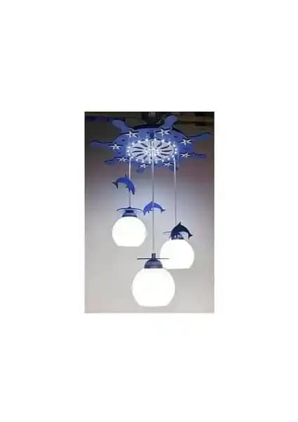 Vedemo Ledli 3 Lü Dolphin Çocuk Odası Avizesi Modern ve Dayanıklı Aydınlatma Çözümü