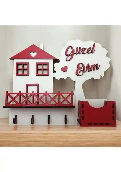 Vera Atölye Güzel Evim Anahtarlık Askısı Modern ve Şık Tasarımıyla Giriş Alanlarınızı Süsler