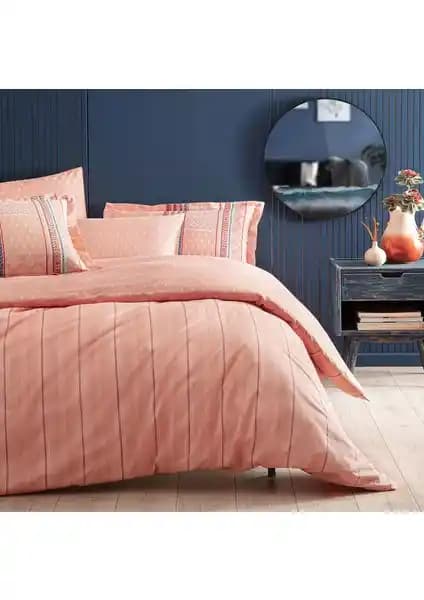 Yataş Bedding Pamena Ranforce Çift Kişilik Nevresim Takımı Somon Renkli ve Yüksek Kalite