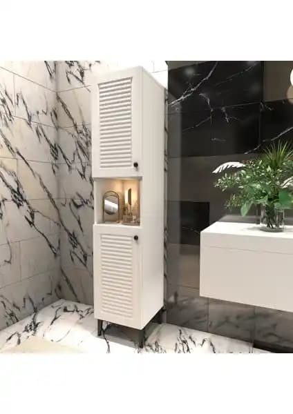 Yılz Elegance Luxe Banyo Boy Dolabı: Şık ve Dayanıklı Modern Banyo Mobilyası