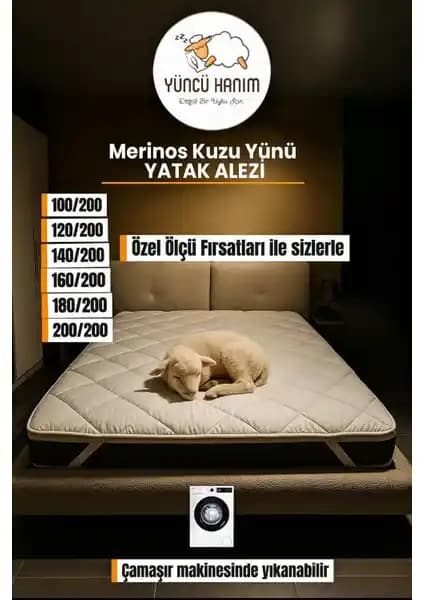 Yüncü Hanım Merinos Kuzu Yünü Yatak Pedi: Doğal Konfor ve Sağlıklı Uyku Deneyimi