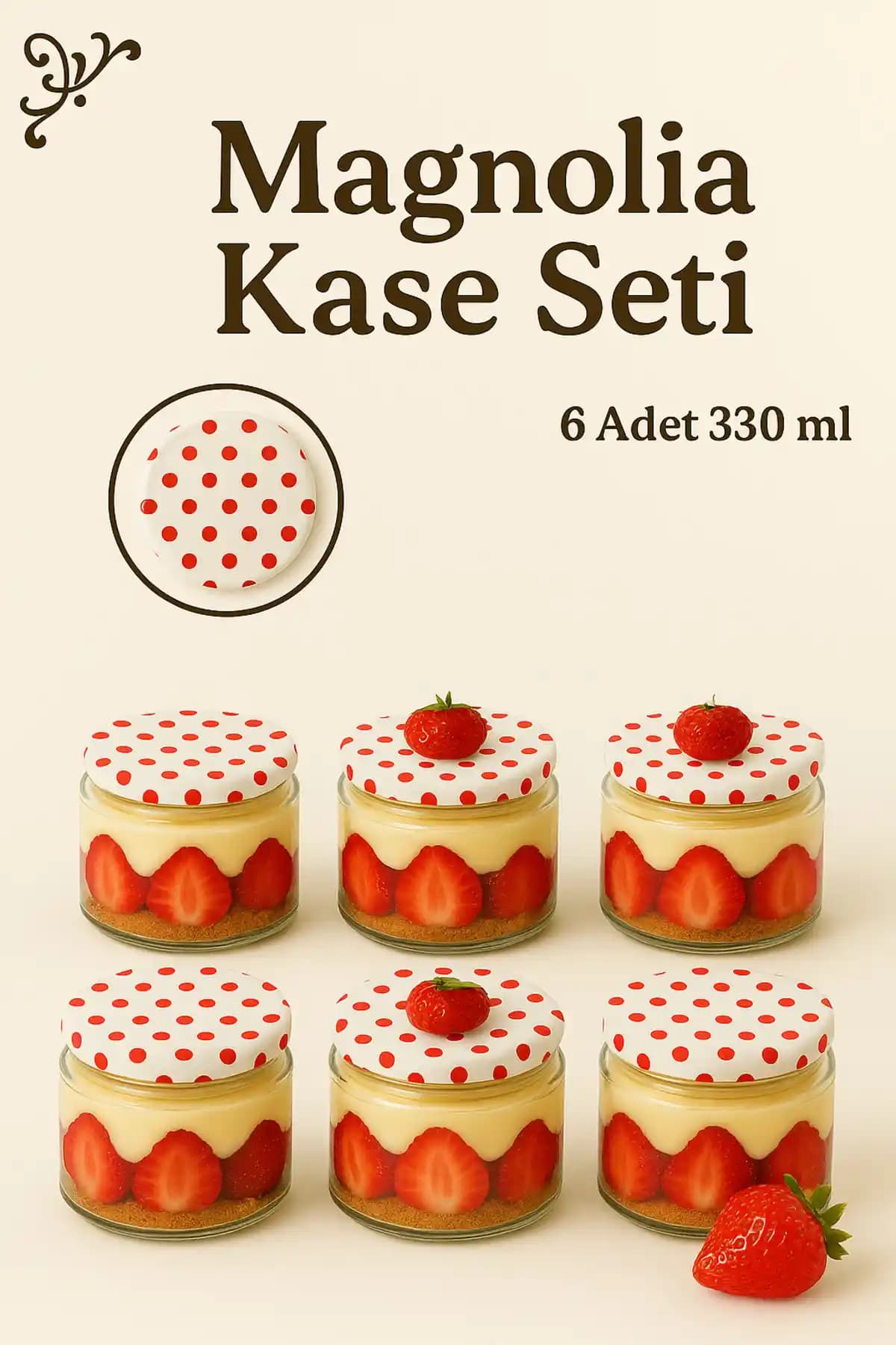 ZenGlow 6'lı Magnolya Bardak Seti Şık ve Fonksiyonel Ev ve Sunum Ürünü