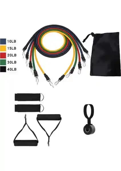 Avessa ESC-500 Direnç Lastiği Seti: Çok Fonksiyonlu Ev ve Spor Salonu Egzersizi