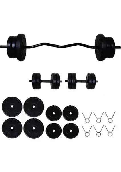 Ayın Sport 35 kg Z Bar Halter ve Dambıl Seti ile Güçlü ve Dayanıklı Egzersiz Deneyimi