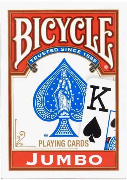 Bicycle Oyun Kartları Karşılaştırması: Standart Mavi ve Kırmızı Jumbo İndex Kartlar 2