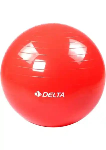 Delta 55 cm Dura-Strong Deluxe Kırmızı Pilates Topu Sağlıklı Yaşam ve Egzersiz İçin Uygun